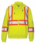 SWEATSHIRT HOOD CLS 2 HI VIZ-2XL