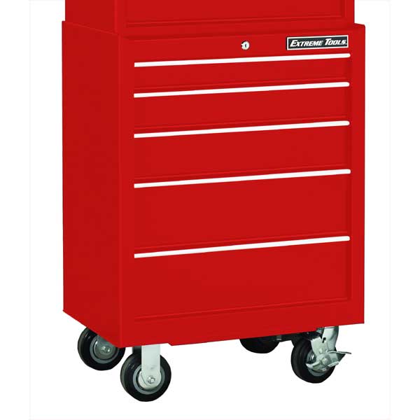 26 Inch 5 Drawer Professional Roller Cabinet - Red