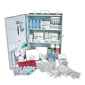 disc. First-Aid Kit in Metal Cabinet - 100 Person