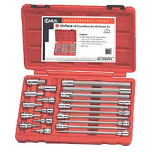 3/8 Inch Drive Metric Hex Bit Socket Set - 20 Pc