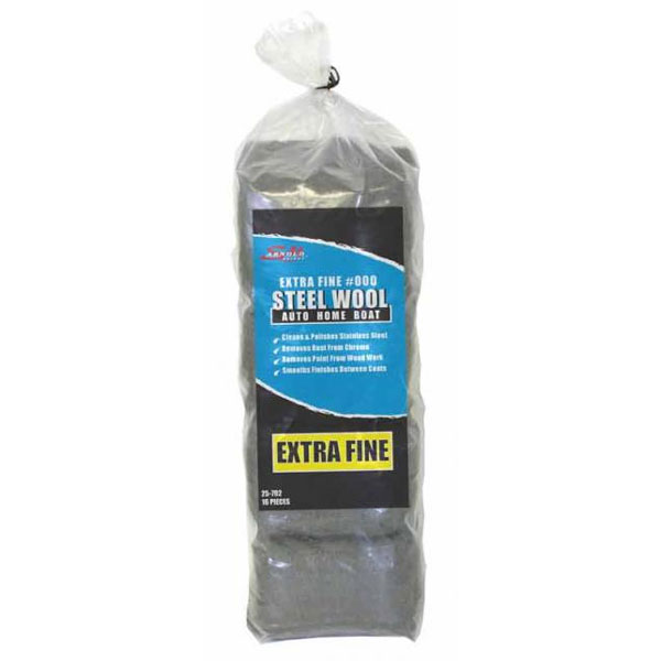 Steel Wool Grade 000 Extra Fine - 16 Pads/Bag