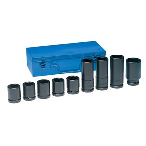 3/4 In Wheel Service Impact Socket Set - 9-Pc