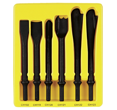 Exhaust Service .401 Shank Impact Chisel Set - 6-Pc