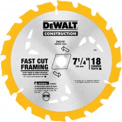 7-1/4" 18T Carbide Thin Kerf Circular Saw Blade