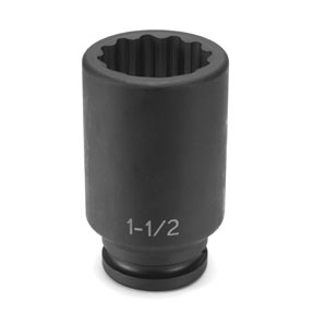 3/4 In Drive 12 Pt Deep Impact Socket - 2 In