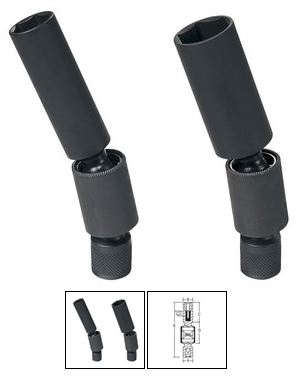 3/8" Dr. 13/16" Double Swivel Spark Plug Socket