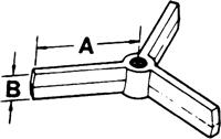 3-Way Crossarm Threaded 3/4 - 12 ACME