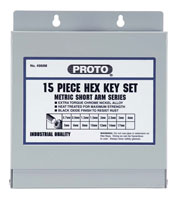 15-Piece Metric Hex Key Set with Metal Box