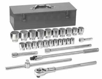 3/4 Inch Drive Fractional SAE Standard Socket Set 27 Pc