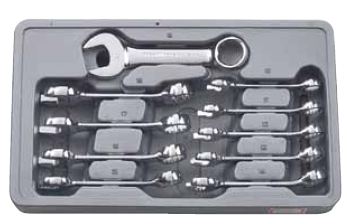 z-dup 10 Pc. Stubby Combination Non-Ratcheting Wrench Set METRIC