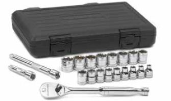 20 Pt. METRIC 6 Pt. Standard Socket Set 3/8" DRIVE