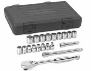 20 Pt. METRIC 12 Pt. Standard Socket Set 3/8" DRIVE