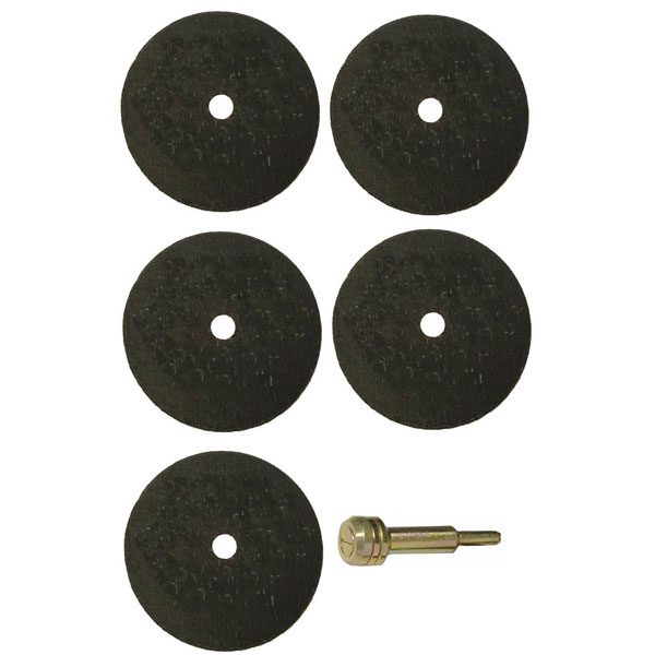 Five 1/16" Cut-Off Wheels with Arbor