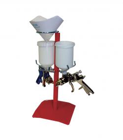 Three Gun Holder w/ Paint Strainer Stand