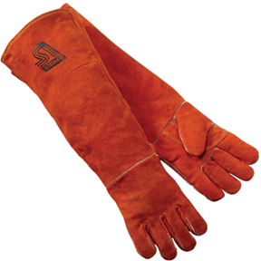 Y Series Leather Welding Gloves (23" long Brown) - Large