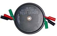 Retractable Test Leads 3x10-ft. (3 different color wires for eas