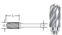 Carbide Cylinder Shape Bur w/ Radius End (SC-1NF) Nonferrous Cut