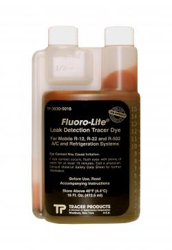Fluoro-Lite A/C R12, R22, R502 Refrigerant Dye - 16oz Bottle