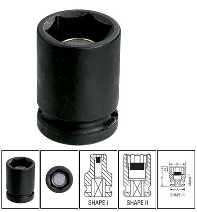 1/2" Drive x 16mm Magnetic Standard Impact Socket