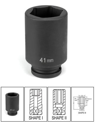 3/4" Drive x 27mm Deep Impact Socket