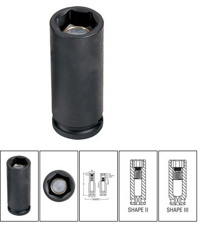 3/8 Inch Deep Magnetic Impact Socket 1/4 Inch