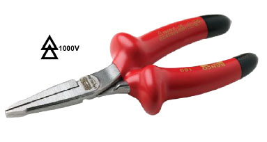 1000V Insulated Flat Nose Pliers 6 1/4"