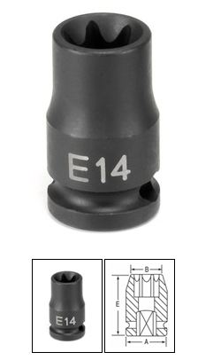 3/8 Inch E5 External Star Impact Socket