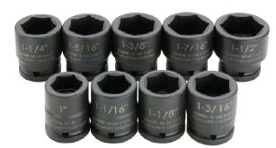 9 Piece 3/4" Drive Shallow 6 Point Impact Socket Set