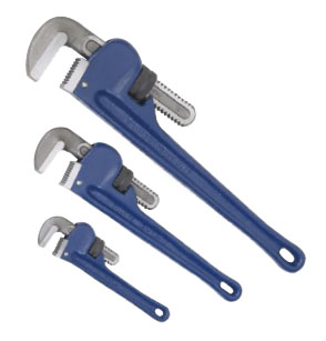 3 pc Heavy Duty Cast Iron Pipe Wrench Set