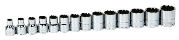 14 Piece 3/8" Drive Shallow 12 Point Metric Socket...