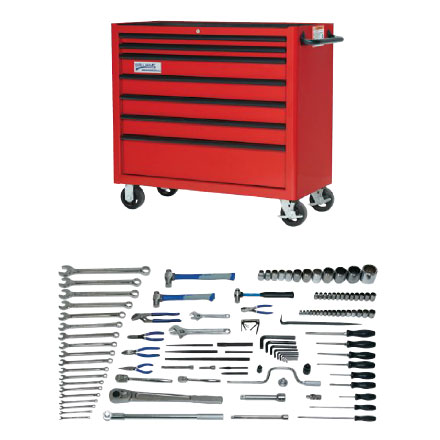 Metric Heavy Equipment Service Master Tool Set 118 Pc w W40RC7 T