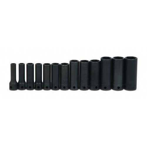 13 pc 3/8" Drive 6-Point Metric Deep Socket Set on...