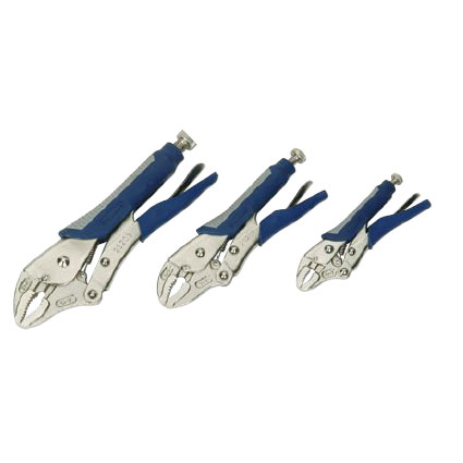 3 Pc Locking Pliers with Comfort Grip Handles