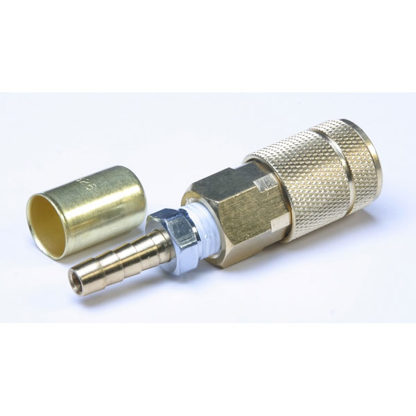 Coupler with Barb and Ferrule