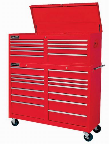 14 Drawer 53" Professional Roll Cabinet Red
