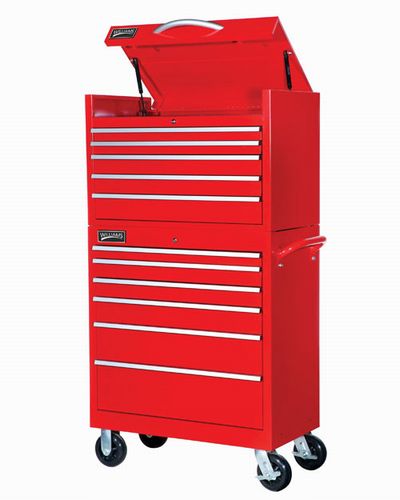 5 Drawer Heavy-Industrial Top Chest 35" X 18" Red