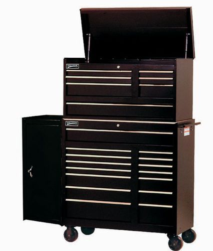 15 Drawer 42" Commercial Roll Cabinet Black