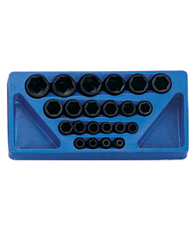 22 Pc 1/2" Drive SAE Impact Socket Set