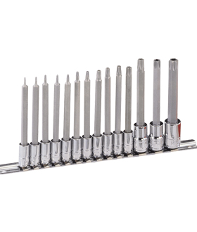 14 Pc 1/4 & 3/8" Drive Long Star Bit Socket Set