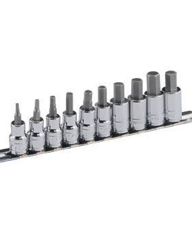 10 Pc 3/8" Drive Metric Hex Bit Socket Set