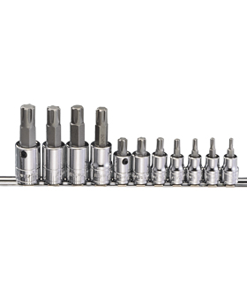 11 Pc 3/8 & 1/2" Drive Surface Bit Socket Set