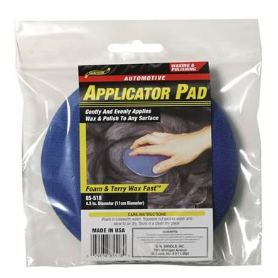 Foam & Terry Wax & Polish Professional Applicator 4.5 Inch Dia