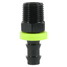 Push Lock Hose Barb Fitting 3/8 x 3/8 Inch MNPT Black Bulk