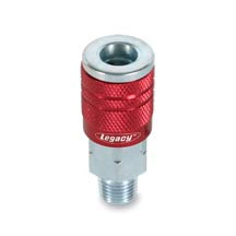 ColorConnex Type D Industrial 1/4 In Body Coupler Red 1/4 In Mal