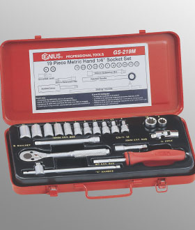 19PC 1/4" Dr. Hand Socket Set