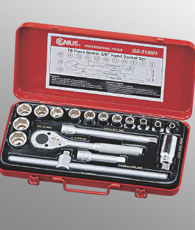 19PC 3/8" Dr. Metric Hand Socket Set