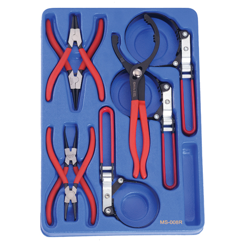 8PC Retaining Ring Pliers and Oil Filter Wrench Set