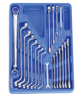 20PC Metric Box End, Open and E-star Wrench Set