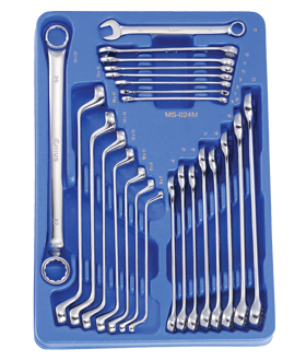 24PC Metric Combination and Box End Wrench Set