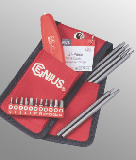 27PC SAE Hex & Square Screwdriver Bit Set